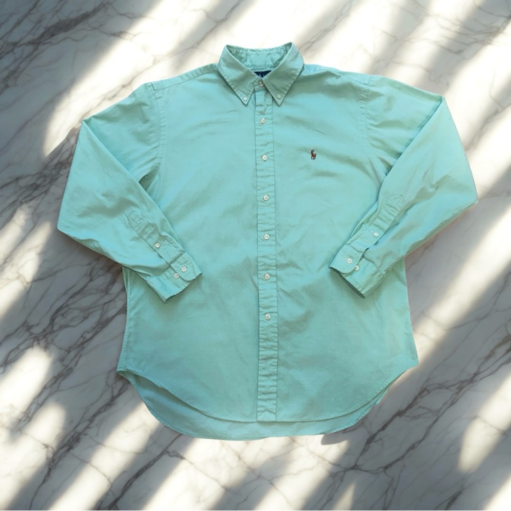 Ralph Lauren – Classic Fit Oxford Shirt – Men’s 16.5 L/XL - Aqua Mint Cotton